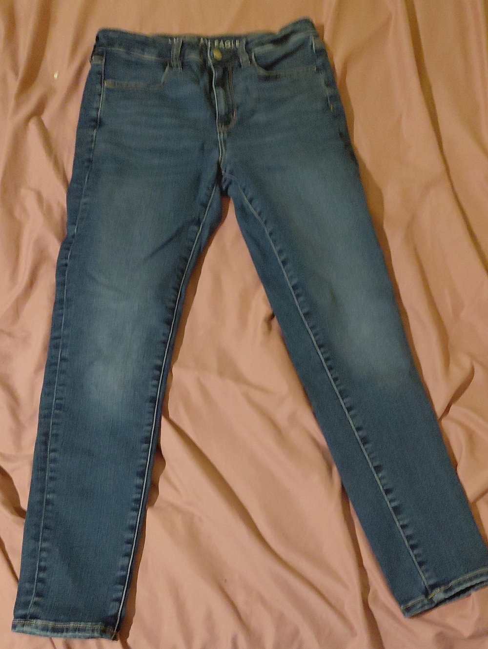 American Eagle Outfitters Women's Dark Blue Skinny Jeans 6 Short